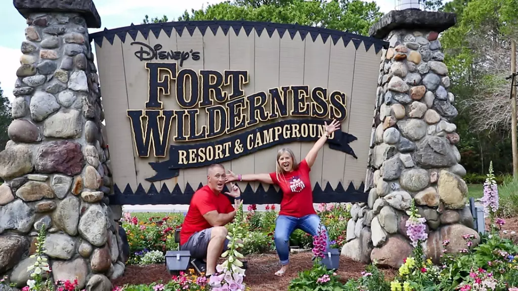 Entry sign of Disney's Fort Wilderness Resort & Campground.