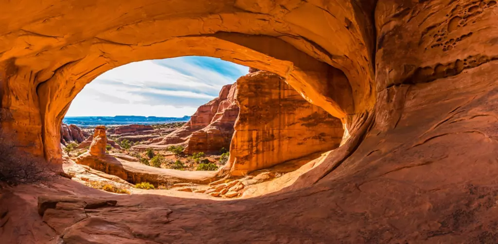 Moab National Park inside the caves