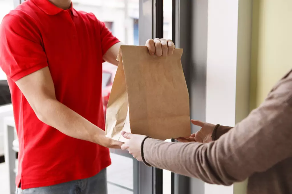 Man delivering food